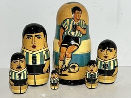 Argentina Futbol Soccer Nesting Dolls  RARE 6 Dolls FIFA - £74.49 GBP