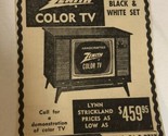 1963 Zenith Vintage Print Ad Advertisement pa13 - £6.32 GBP