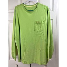 Tommy Bahama Sour Apple Green Relaxed Long Sleev T-shirt with Pocket Size 1X EUC - £17.52 GBP