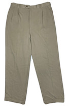 Joseph &amp; Feiss Men Size 42 (Measure 37x32) Beige Pleated Cuffed Dress Pants - £8.70 GBP