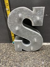 Wall Decor pier 1  Metal Letter Light Up “S “ Requires 2 AAA Batteries. - £7.99 GBP