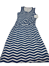 LuLaRoe Summer Blue White Striped Dress NWT Size L Women&#39;s - £16.67 GBP