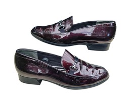 Munro Harrison II Burgundy Metallic Patent Leather Loafers Womens Size 9M - $39.20