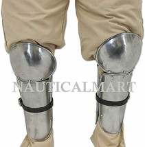 Warlord Medieval Armor Combo Legs Carbon Steel Greaves Knee Cops Guards - £93.19 GBP