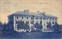 Port Deposit Md~Jackson House Boarding School For BOYS~1900 Cyano Photo Postcard - £9.03 GBP
