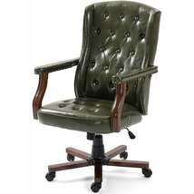 Vintage Ergonomic Faux Leather Executive Office Swivel Chair - $298.99
