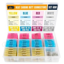 ALBO Heat Shrink Butt Connectors 26–10 AWG Marine Grade Waterproof 200–1... - $21.99+
