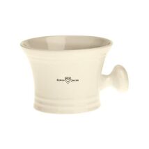 Edwin Jagger Ivory Porcelain Shaving Soap Bowl With Handle Rn47  - $94.00