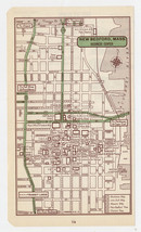 1951 Original Vintage Map Of New Bedford Massachusetts Downtown Business Center - £14.42 GBP