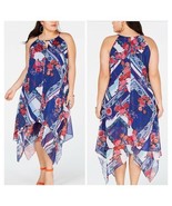 Inc International Concepts Womens PLUS Size Printed Handkerchief-Hem Dre... - $427.30 MXN