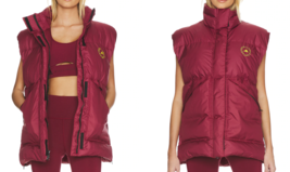 Adidas by Stella McCartney HG6896 Puffer Gilet Vest Burgundy ( S ) - £142.42 GBP