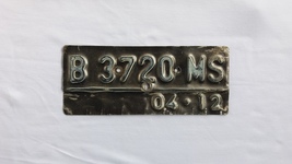 1 Pc Used Original Collectible License Motorcycle Plate Indonesia 2012 (Free shi - £32.17 GBP