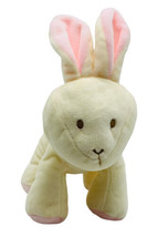 Kellytoy Bunny Plush Rattle Baby Cream Pink Lovey Crinkled Ears Sensory Toy - £18.76 GBP