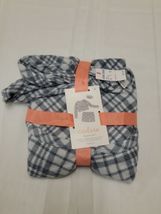 Colsie Pajama Set Gray Plaid Flannel Cropped Long Sleeve Top Shorts sz S... - £10.06 GBP