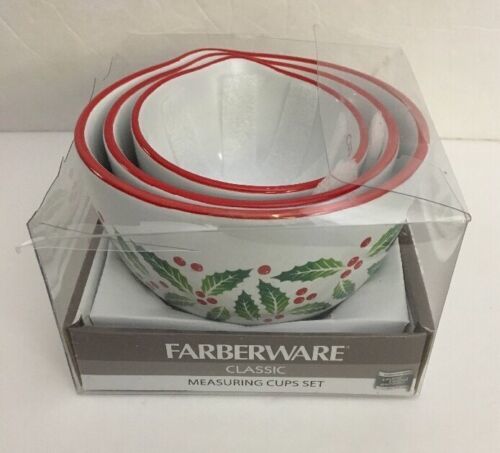 Farberware Classic Measuring Cups Set-Holly Design-"HOME SWEET HOME"SHIP N 24HRS - £38.69 GBP