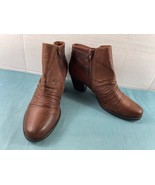 Baretraps Boots Women 10M Reinella Shoes Brown Perforated Leather Ankle ... - $34.48 CAD