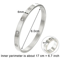 Bijoux Pulseira Feminina Bangle Ring Set Stainless Steel Jewelry fit Lover femal - £24.44 GBP