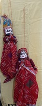 Traditional Rajasthani/Indian Handmade Hanging Folk Puppet Set / Kathput... - £15.73 GBP