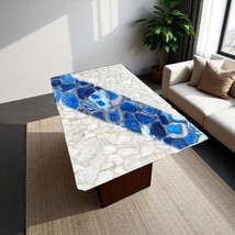 Stunning Agate Stone Center Dining Table Natural Gemstone Countertop Hom... - $226.56+