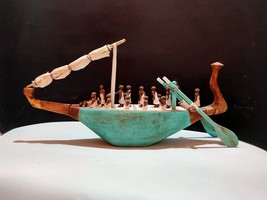 Rare and Distinctive Model of an Ancient Egyptian Wooden Boat (Made in E... - $1,722.90