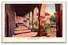 Veranda of Mission San Juan Capistrano California CA UNP UDB Postcard H25 - £2.03 GBP