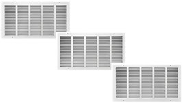 Return Air Grille 12&quot; x 24&quot; 1-Way Steel White - TRUaire C17024X12 (3-Pack) - $71.27