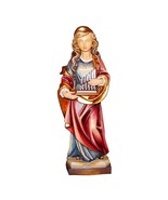 Saint Cecilia wooden statue, Life size religious statues, Religious gifts - $147.80