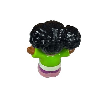 Fisher Price Little People African American Girl Tessa Figure 3" Green Purple Item image 5