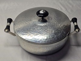 Vintage MMM Madrid Metal Manufacturers Hammered Aluminum Pot With Lid - Spain - $23.74