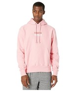 Champion Men&#39;s Relax-Fit Reverse Weave Logo Hoodie Guava Pink-Small - £39.73 GBP