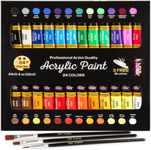 Acrylic Paint Set 24 Colors (0.41 Oz, 12 Ml) Paint Kit for Artists &amp; Beginners C - £14.32 GBP