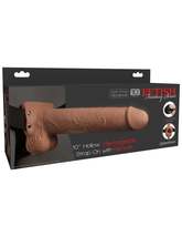 Fetish Fantasy Series 10 Inch Hollow Rechargeable Strap-on With Remote - Tan - £78.72 GBP+