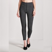 Forever 21 Grid Check Box Black White Retro Legging Dress Pants Women’s S - £10.07 GBP