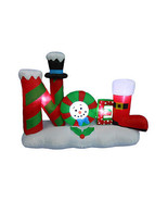 USED 4 Foot Tall Christmas Inflatable NOEL LED Garden Party Outdoor Decoration - $32.67