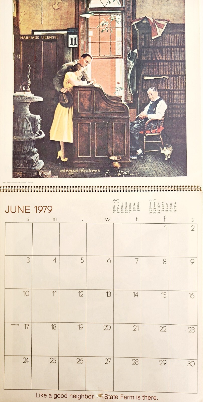 1979 Norman Rockwell Calendar Billy Powers State Farm Front Royal Virginia DWWW1 Item image 5