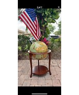 Wooden Mid Century Bar Globe 36” tall and 24” diameter - $140.25