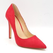 Olivia Ferguson Women Classic Pump Heels Kylie Size US 7.5 Red Faux Suede - $18.40