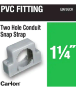 1 PVC SNAP STRAP 1.5&quot; = 1 1/2&quot; Conduit 2 hole mount Hanger Support CARLO... - £16.33 GBP