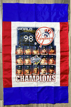 1998 New York Yankees World Series Champions Flag 28&quot; x 42&quot; Banner Jeter... - $19.79