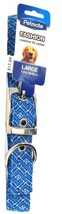 1 Ct Petmate Blue Geo Jacquard Large 1 In 18 To 22 In Fashion Custom Fit... - $15.99