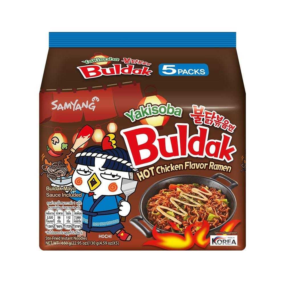 Samyang  Yakisoba Spicy Chicken Buldak Noodle Ramen  - 5 packs