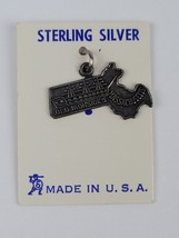 Vintage Sterling Silver Massachusetts State Map Travel Souvenir Charm NEW - £8.09 GBP