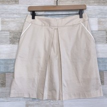 Peter Millar Kick Pleat Golf Skort Tan White Houndstooth Lined Active Wo... - $64.34