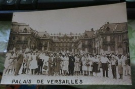 Vintage RPPC Palais of Versailles Tourist Group of 35 people pictured - £7.45 GBP