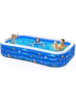 Inflatable Swimming Pool, 120&quot; X 72&quot; X 22&quot; Inflatable Kiddie Pool, Full-Sized  - £54.72 GBP