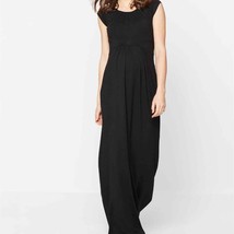 Isabella Oliver Black Maternity Cap Sleeve Maxi Dress - Mf - £22.65 GBP