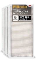 Filtrete 14x20x1 AC Furnace Air Filter MERV 5 MPR 300 6 Pack - $35.63