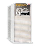 Filtrete 14x20x1 AC Furnace Air Filter MERV 5 MPR 300 6 Pack - $50.00 CAD
