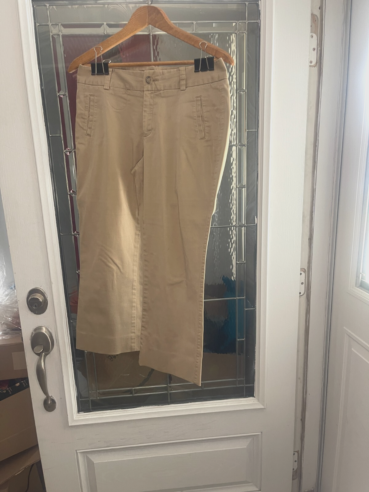 Banana Republic Martin Fit Women&#39;s Size 8 Stretch Beige Tan Pants - £11.87 GBP