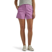 Lee® Women&#39;s Mid Rise Comfort Waist Cargo 5&#39;&#39; Short Pansy Size 20M - £16.81 GBP